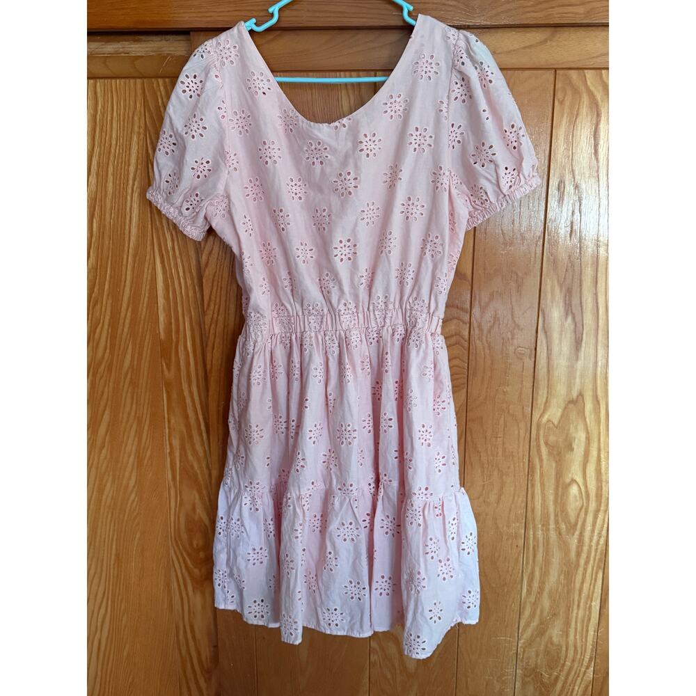 Seed Teen Pink Eyelet Broiderie Anglaise Mini Dress NWT, 16 - Picture 4 of 10